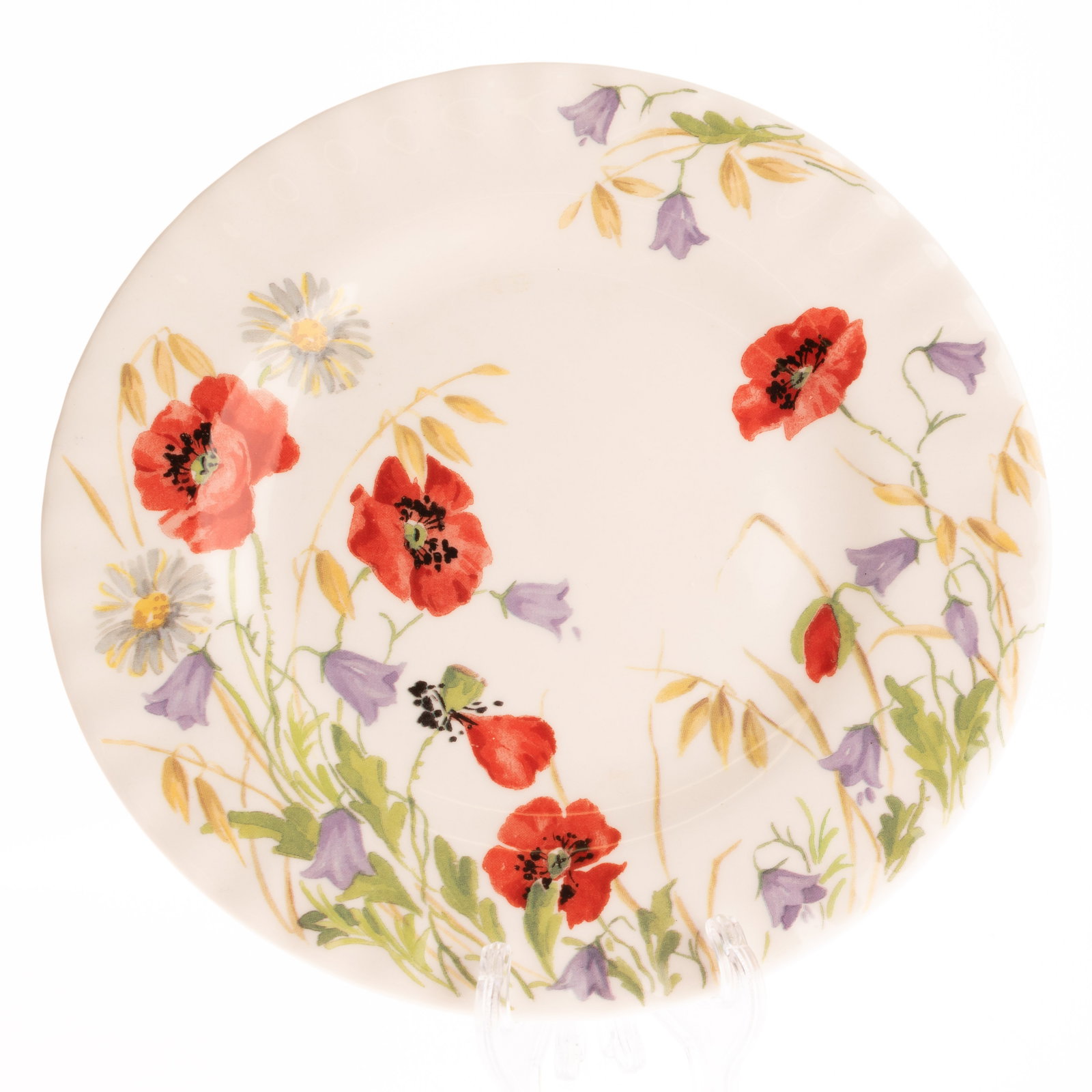 English Meadows Poppy Flower Pattern Porcelain Plate By Roy Kirkham (1 of 6)