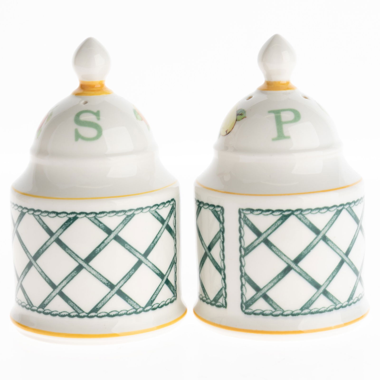 Vintage Villeroy & Boch Basket Pattern Porcelain Salt & Pepper Shakers (1 of 6)
