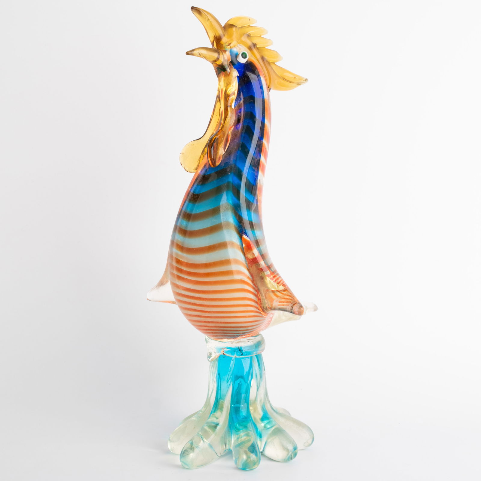 Mid Century Vintage Murano Hand Blown Glass Rooster Sculpture By Archimede Seguso (1 of 6)