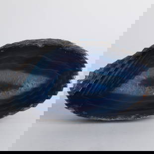 Natural Brazilian Blue Agate Geode Paperweight: It is the responsibility of the Buyer to carefully examine each lot and form their own judgment regarding its condition, description, provenance, and authenticity prior to making a purchase. We welcom