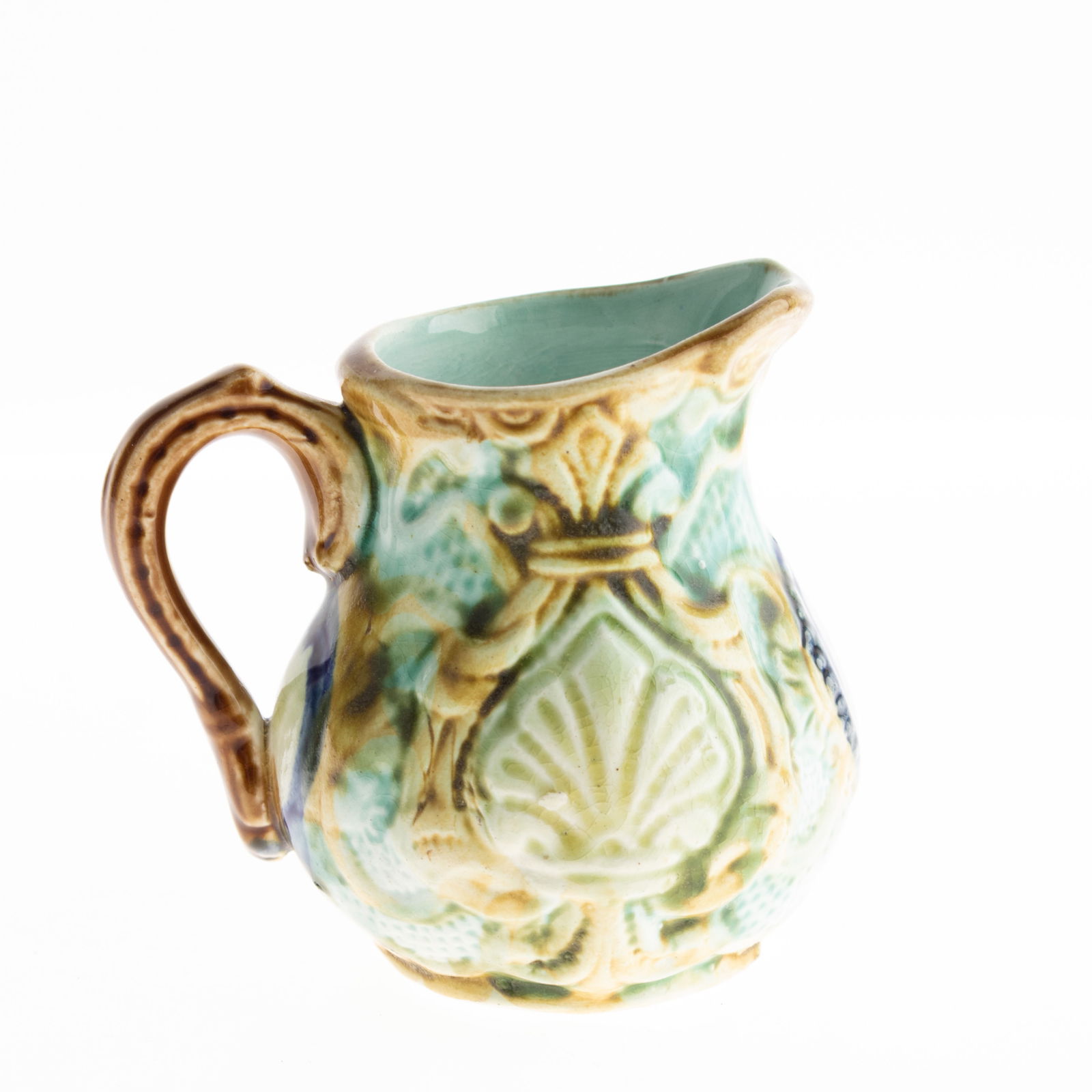 Antique French Majolica Faience Pottery Creamer Jug Late 19Th Century (1 of 6)