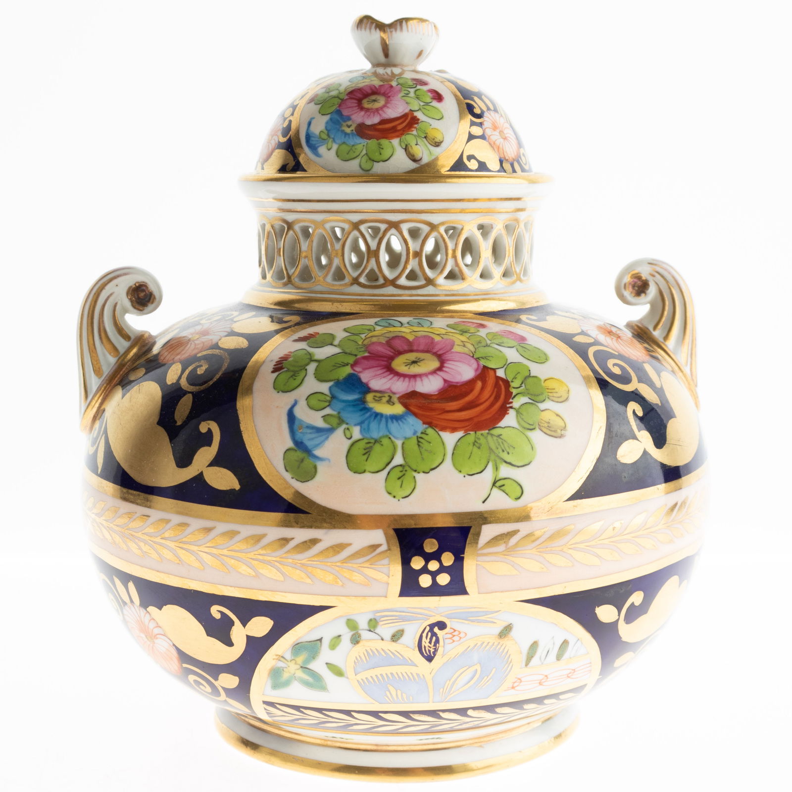 Crown Staffordshire Porcelain Imari Pattern Urn Lidded Vase Early 20Th Century (1 of 6)