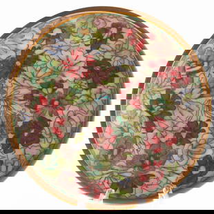 Mid Century Vintage Chinese Hand Enamelled Cloisonne Floral Trinket Dish: It is the responsibility of the Buyer to carefully examine each lot and form their own judgment regarding its condition, description, provenance, and authenticity prior to making a purchase. We welcom