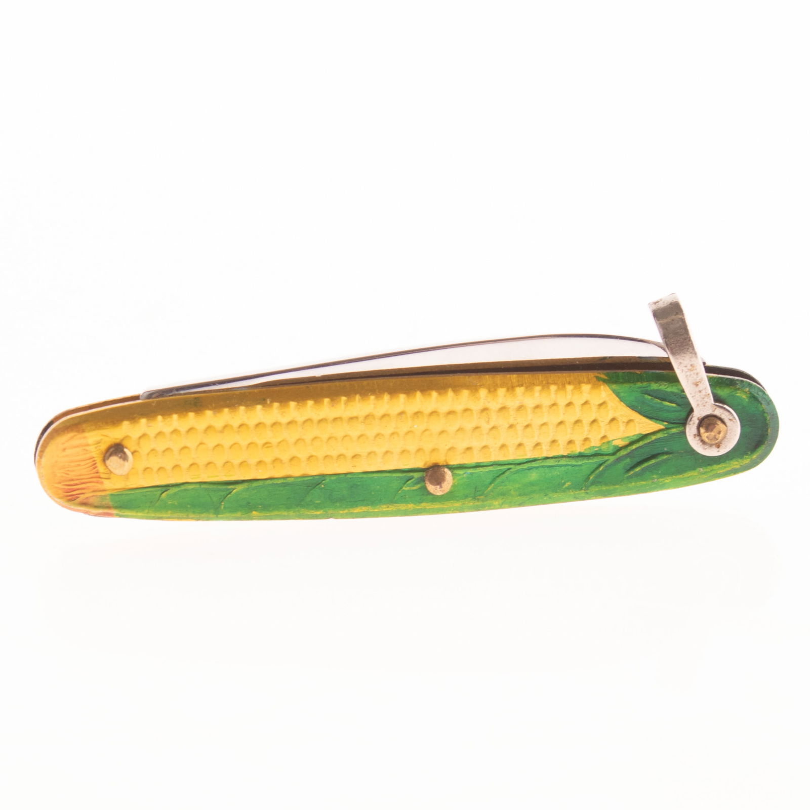 Vintage Miniature Ear Of Corn Pocket Fruit Folding Pen Knife Single Blade (1 of 6)