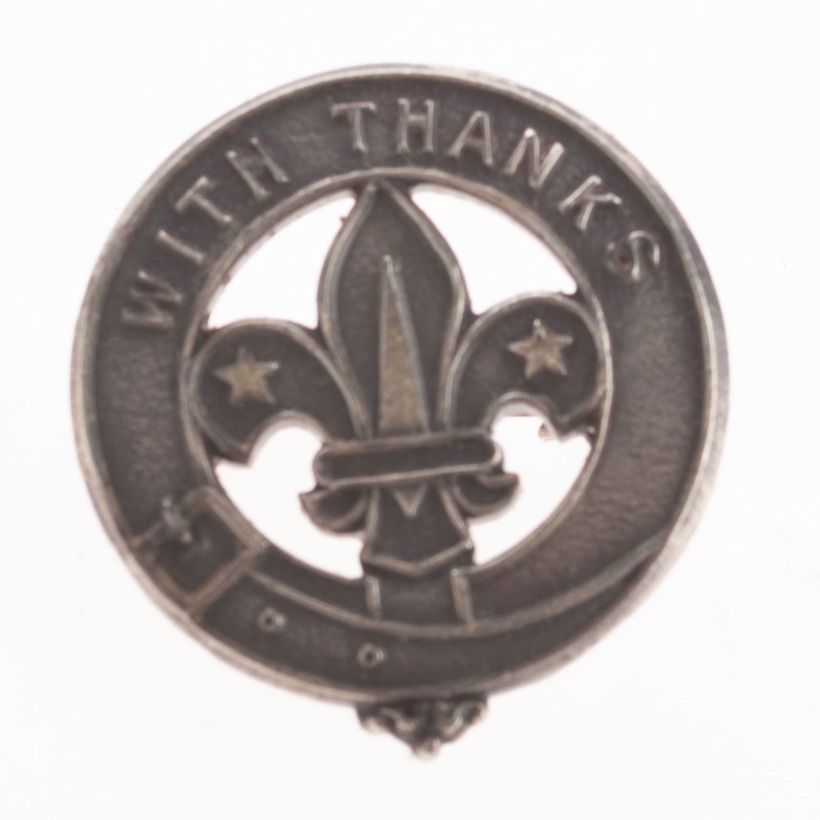 Vintage Sterling Silver "With Thanks" Boy Scout Badge Awarded For Good Service (1 of 7)