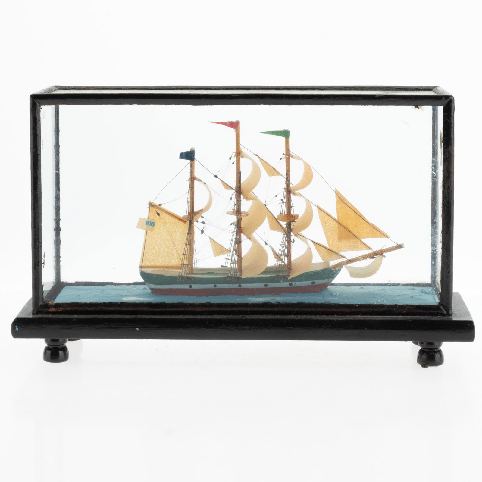 Antique Nautical Maritime Model Of A Ship In Glass Case Early 20Th Century (1 of 6)
