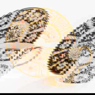 Royal Crown Derby Gilt Porcelain Imari Pattern Demitasse Coffee Cup & Saucer: It is the responsibility of the Buyer to carefully examine each lot and form their own judgment regarding its condition, description, provenance, and authenticity prior to making a purchase. We welcom
