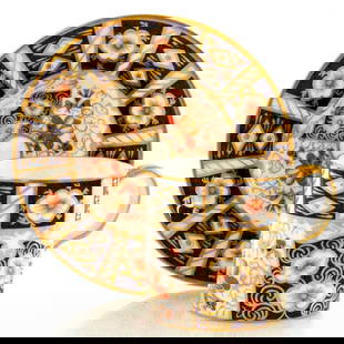 Royal Crown Derby Gilt Porcelain Imari Pattern Demitasse Coffee Cup & Saucer: It is the responsibility of the Buyer to carefully examine each lot and form their own judgment regarding its condition, description, provenance, and authenticity prior to making a purchase. We welcom