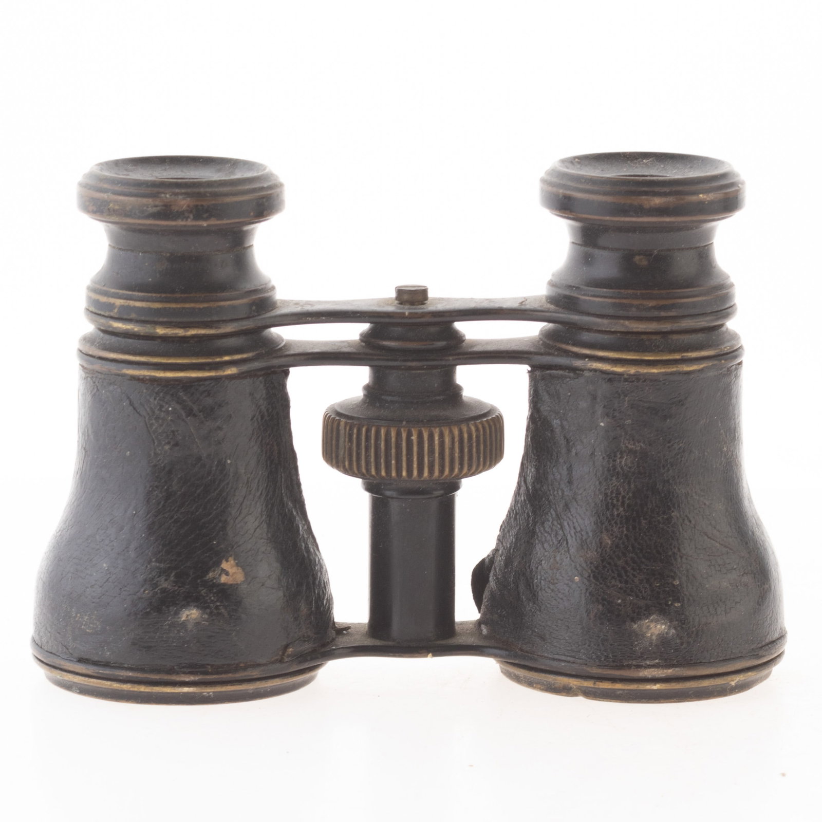 Antique French Leather & Brass Opera Glasses Early 20Th Century (1 of 6)