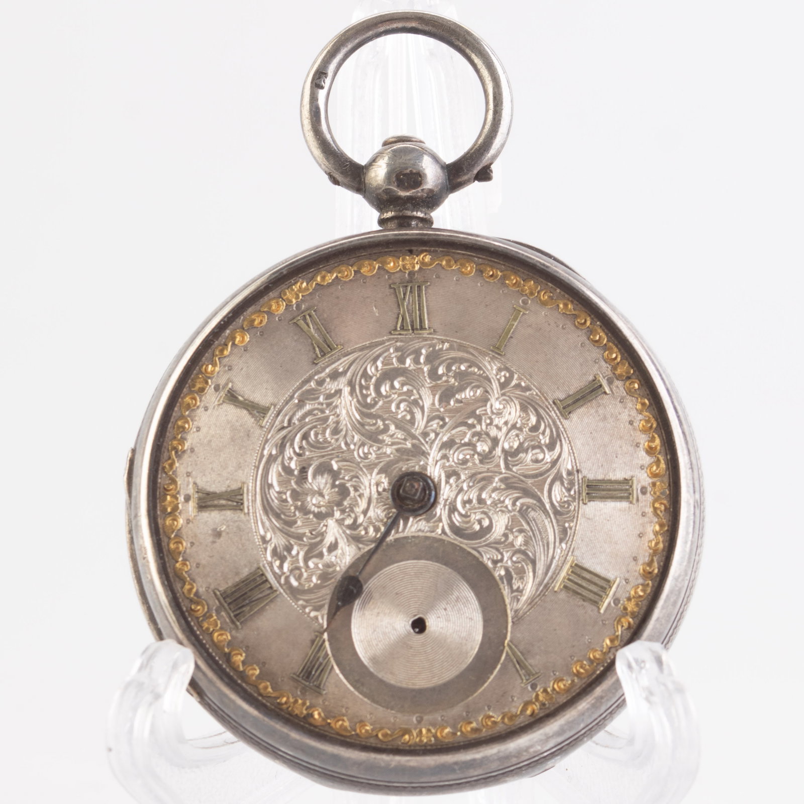 Antique Victorian Sterling Silver Engraved Pocket Watch Hallmarked London 1849 (1 of 6)