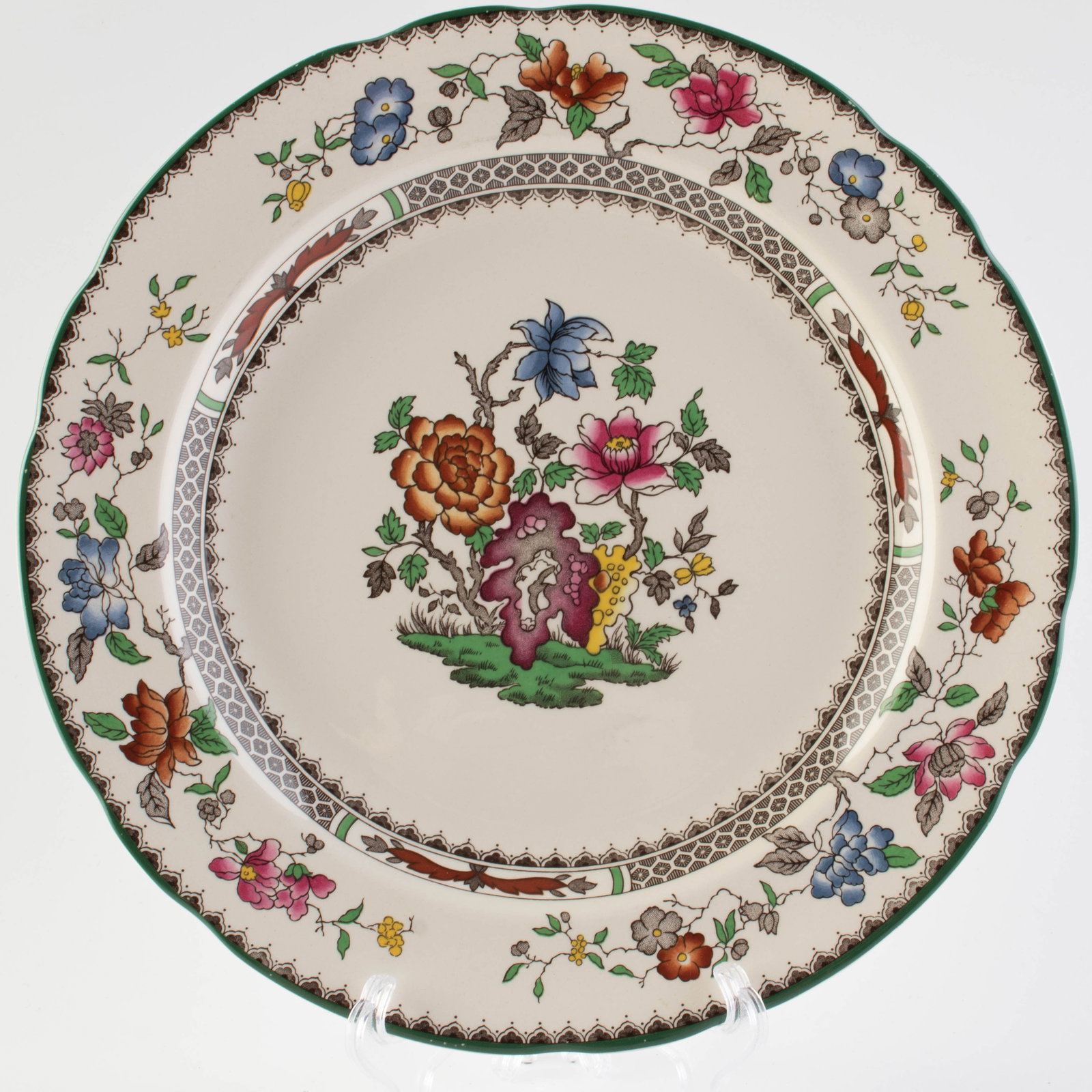 Mid Century Vintage Copeland Spode Chinese Rose Pattern Porcelain Plate (1 of 6)