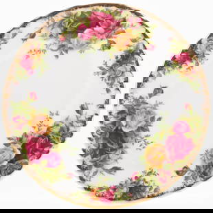 Royal Albert Porcelain Old Country Roses Porcelain Plate: Height: 15.5 cm, Width: 15.5 cm. An elegant addition to any curated space, this royal albert porcelain old country roses porcelain plate reflects the thoughtful design principles of its time. It is th