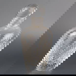 Vintage Royal Doulton Cut Crystal Glass Perfume Scent Bottle: (Height: 12.0 cm, Width: 5.5 cm) This stunning vintage royal doulton cut crystal glass perfume scent bottle merges sculptural artistry with practical design, capturing the timeless character of the er