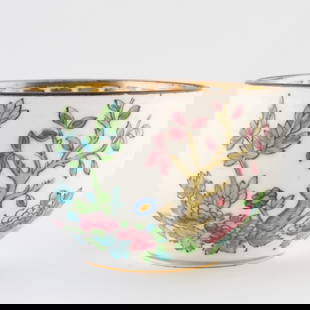 Chinese Famille Rose Tea Bowl with Hand-Painted Botanicals: Delicate and collectible, this Famille Rose tea bowl features hand-painted florals—a perfect display item for Chinese porcelain enthusiasts. It is the responsibility of the Buyer to carefully examin
