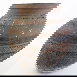 Vintage Handcrafted African Clay Pottery Vessel - Rustic Tribal Decor: Rustic handcrafted African clay pottery vessel, perfect as tribal décor or unique art piece. It is the responsibility of the Buyer to carefully examine each lot and form their own judgment regarding