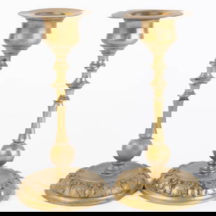 Vintage Brass Candlestick Holders - Ornate Pair of Tall Candle Sticks - Victorian Decor: Pair of ornate vintage brass candlestick holders. These tall Victorian-style candle sticks make elegant mantel or table decor. It is the responsibility of the Buyer to carefully examine each lot and f