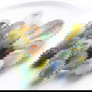 Vintage Glass Marbles Lot Cat's Eye Swirl Shooter Collectible Toy Mix: A diverse batch of collectible toy marbles, featuring classic cat?s eye and swirl designs. Ideal for retro toy enthusiasts. It is the responsibility of the Buyer to carefully examine each lot and form