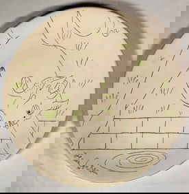 Jean Cocteau, Faun at the Pool Ceramic Plate