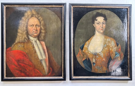 Pair of Continental 18th Century Portraits