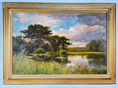 John Noble Barlow, Rhode Island River Landscape, 1886