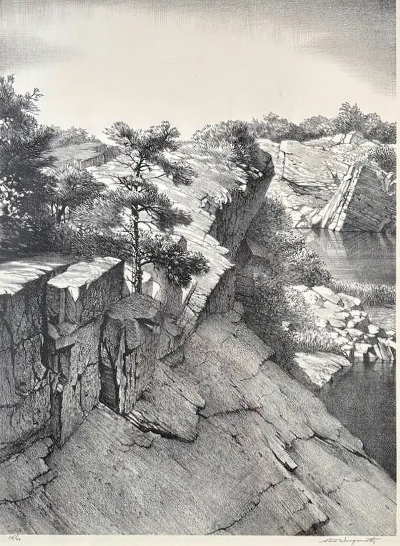 Master Printmaker Stow Wengenroth, Old Quarry (1 of 6)