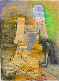 "Foot" Pastel by RI Sculptor Robert Rhom