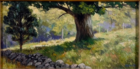 Harley Bartlett Landscape with Stone Wall