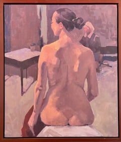 Sitting Nude Female by Dora Millikin