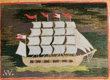Rare George Wells Hand-loomed Rug