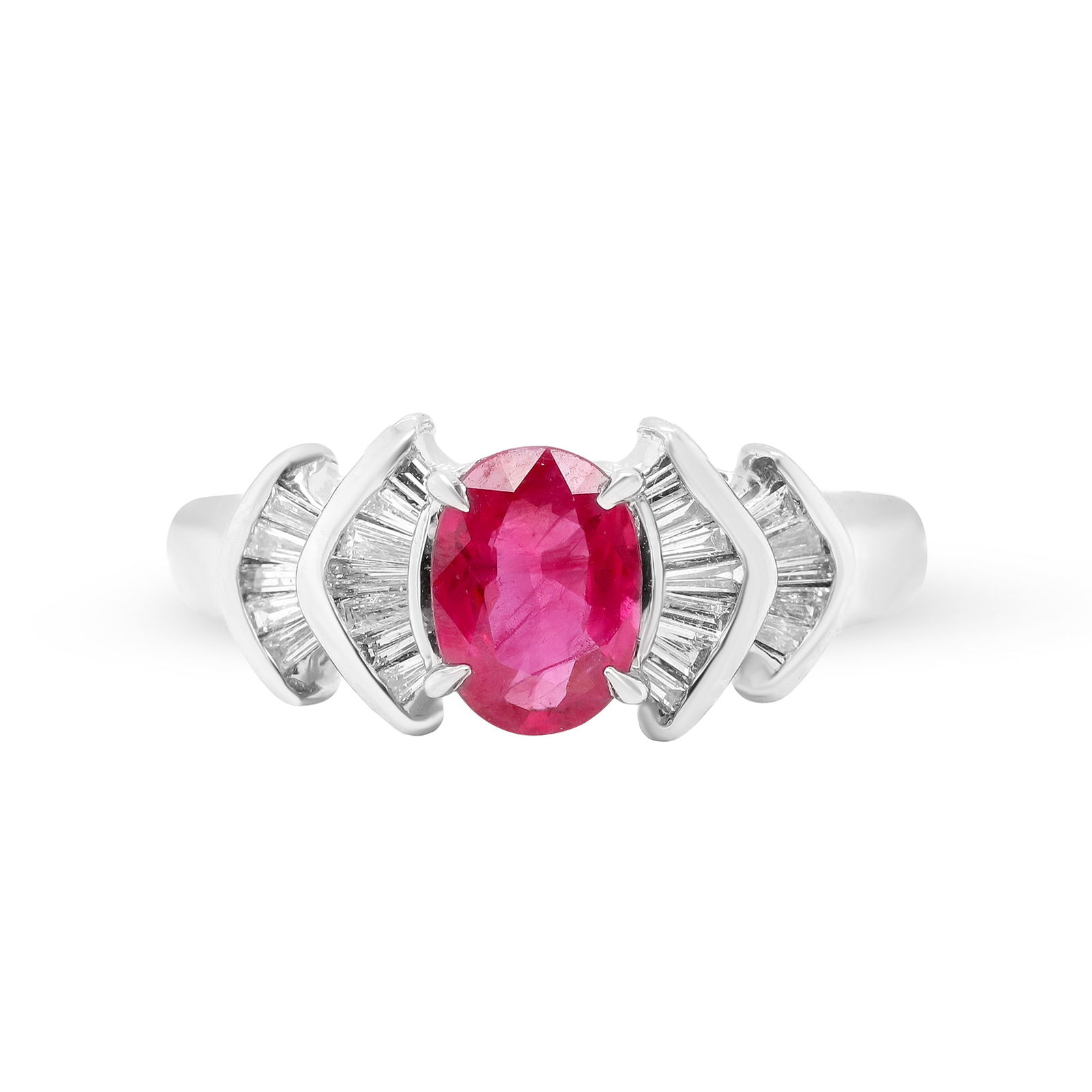 Fire of the Heart, Platinum Ruby & Diamond Ring: Like a flame ignited by fate, this magnificent ring embodies the spirit of a love that radiates with fervor and elegance. At its core, a radiant 0.80 ct ruby shines with profound passion?bold,