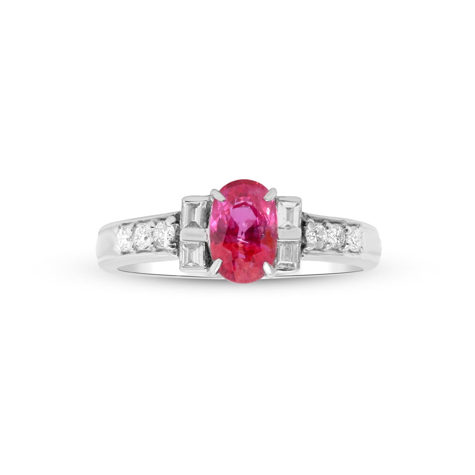 Burning Bright, Platinum Ruby & Diamond Ring: Some loves are inscribed in the cosmos?radiant, steadfast, and destined to endure eternally. This magnificent ring embodies that astral connection, featuring a striking 1.17-carat ruby at its core,