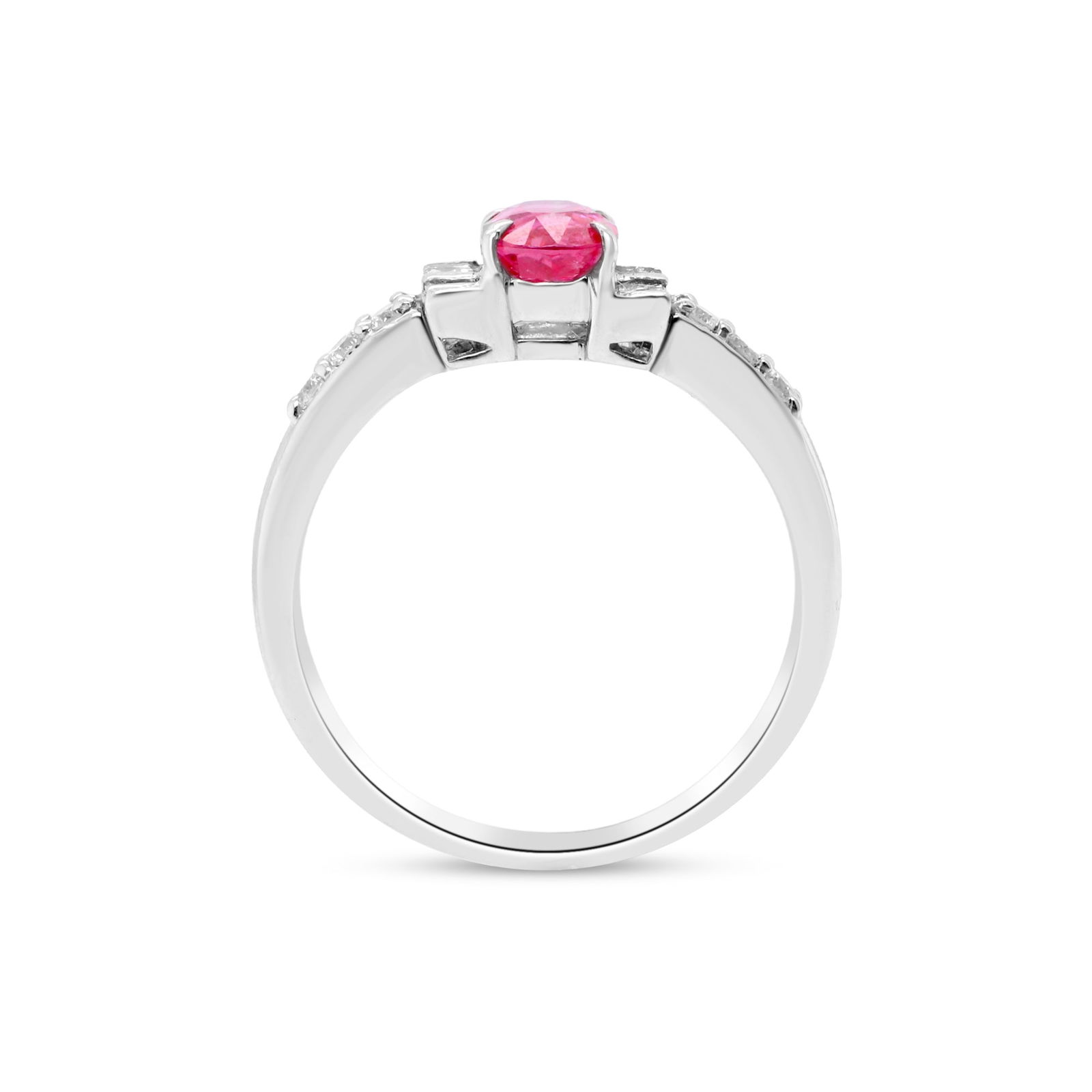 Burning Bright, Platinum Ruby & Diamond Ring - 2