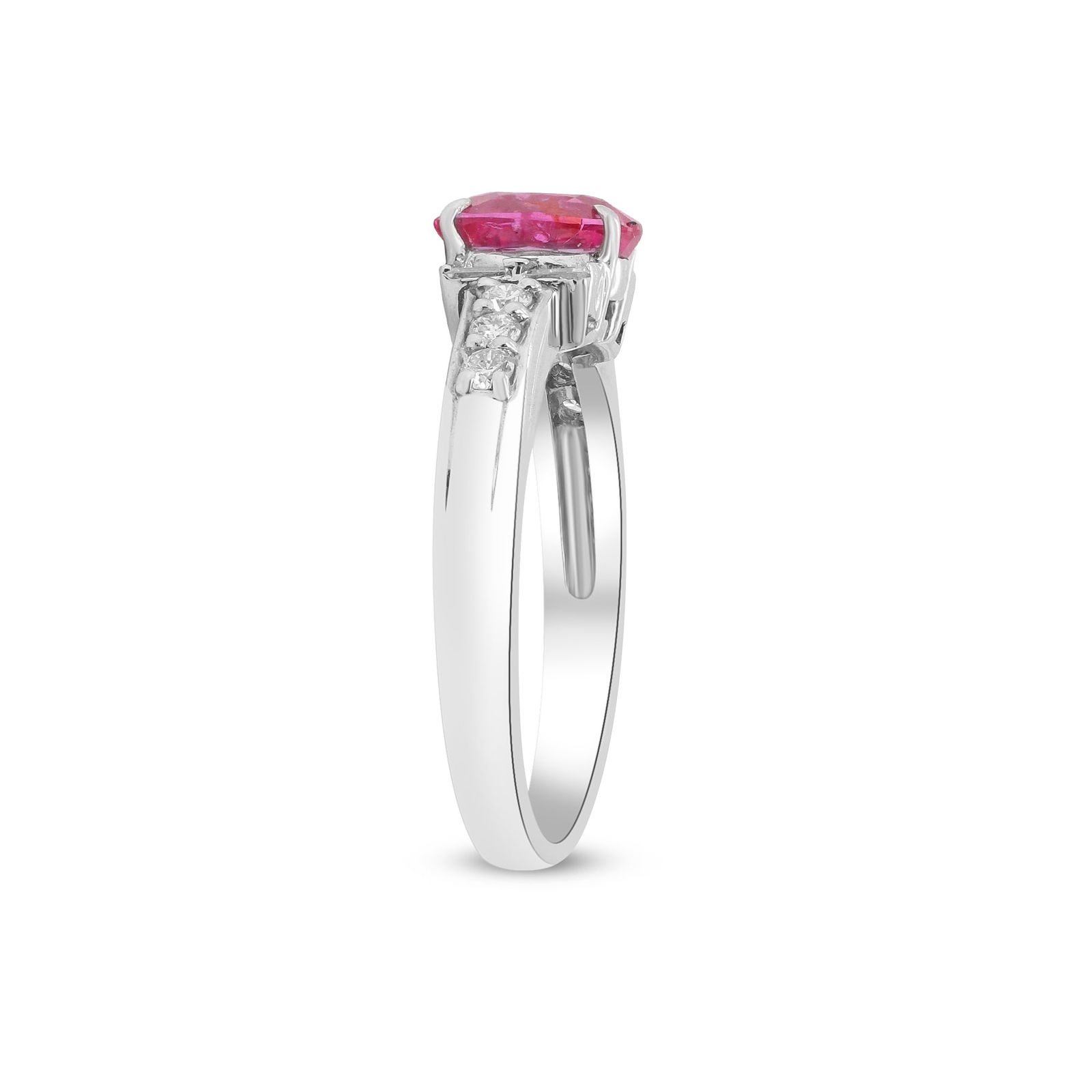 Burning Bright, Platinum Ruby & Diamond Ring - 3