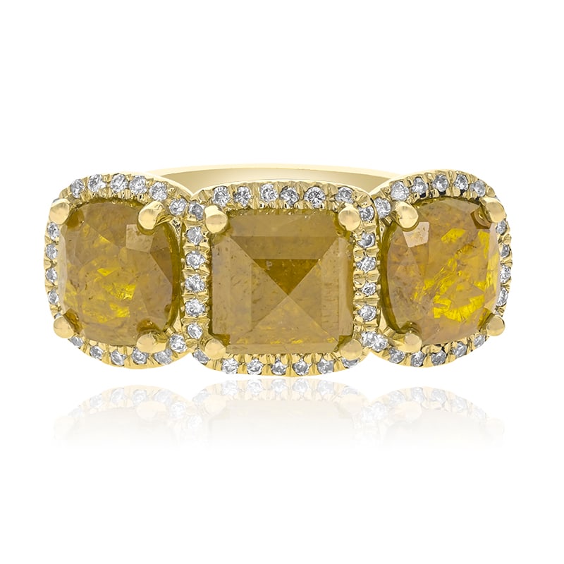 Golden Trifecta: 14K Yellow Gold Brown Diamond Ring: Warmth, richness, and refined sparkle come together in this striking 14K yellow gold ring. Crafted in glowing 14K yellow gold and weighing 4.63 grams, the setting offers a balanced, elegant profile de
