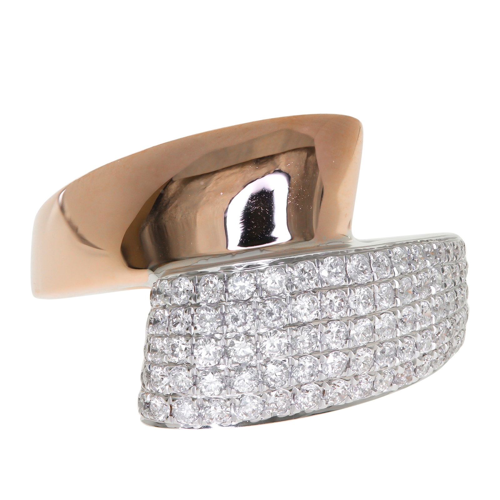 Modern Harmony: 14K Two-Tone Gold Diamond Ring (1 of 1)