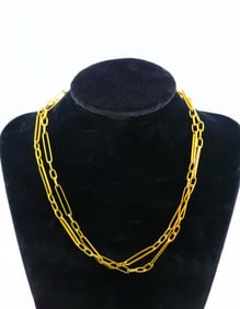 J.Crew Double Strand Elongated Link Necklace Marked 925 Sterling Silver!!!