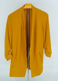 Aritzia Babaton Mustard Yellow Draped Blazer Jacket - Size 2, Effortless Chic