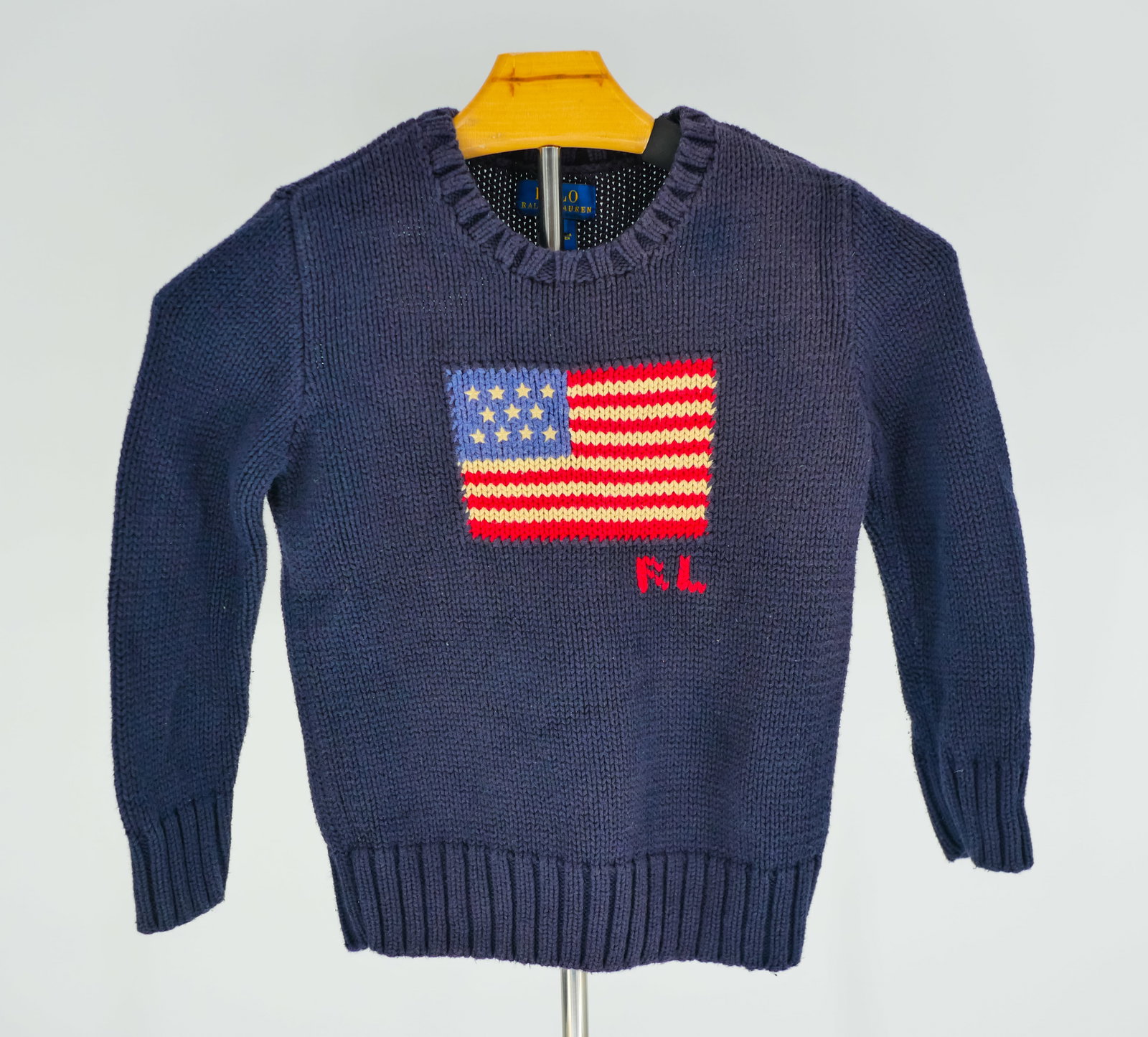 Ralph Lauren Kids Flag Knit Sweater - Classic Navy - Size 5 - Iconic Americana Style! (1 of 3)