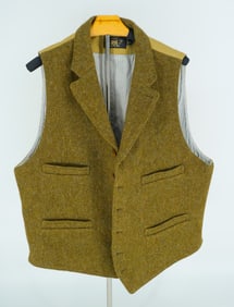 DOUBLE RL RALPH LAUREN XL Wool Tweed Vest - Timeless Americana Style!