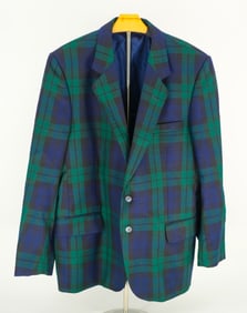 Vintage James Pringle Scotland Black Watch Tartan Wool Blazer - Pure New Wool, Made in Scotland!