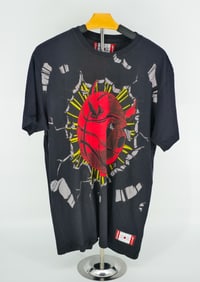 ABSENT Devil Basketball Graphic Tee - Streetwear Heat! Size L - Explosive Design!