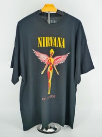 NIRVANA “In Utero" Vintage-Style Band Tee - Iconic Album Graphic - Size L