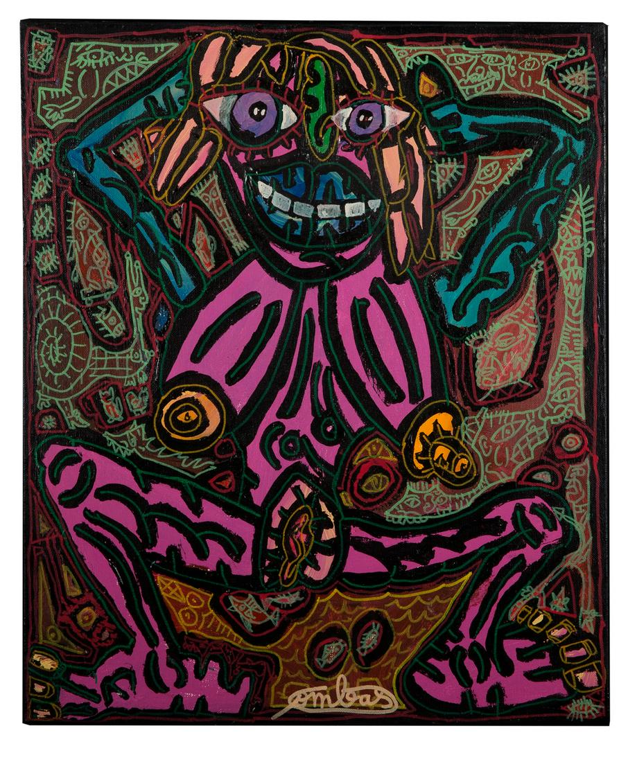 ROBERT COMBAS: ROBERT COMBAS(nÃ© en 1957)Un vÃ©ritable modÃ¨le de peintre, 2001Acrylique sur toile, signÃ©e en bas, contresignÃ©e, datÃ©e, titrÃ©e et dÃ©dicacÃ©eau dos. La dÃ©dicace est accompagn