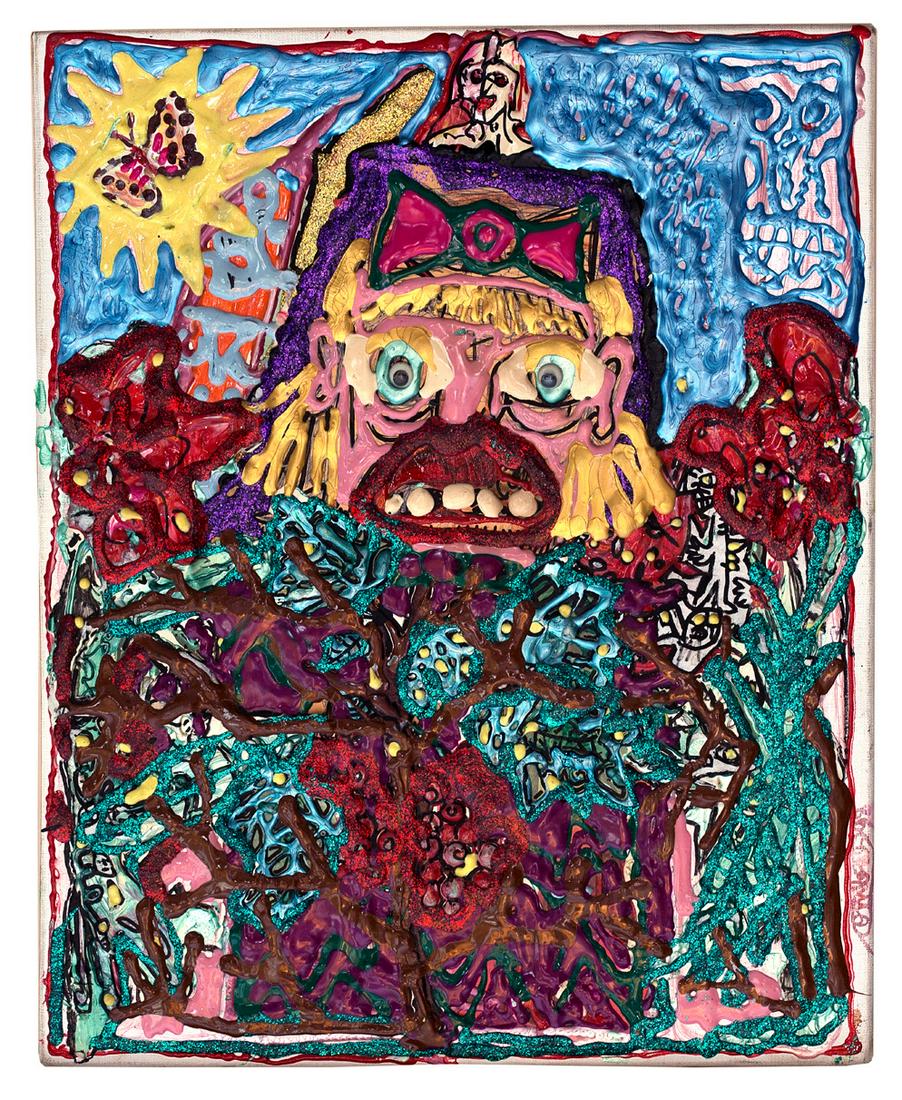 ROBERT COMBAS: ROBERT COMBAS(nÃ© en 1957)Sans titre, 1998Technique mixte sur toile, signÃ©e et datÃ©e en bas Ã droite, contresignÃ©e au dosMixed media on canvas, signed and dated lower right, countersigne