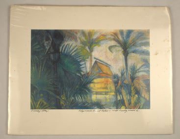 A Polynesian Resort Hotel Watercolor.