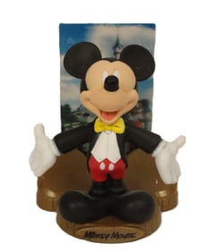 A McDonald's Disney Parks 50th Anniversary Mickey Mouse Figure With Lenticular Trading Card.