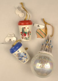 A Selection of Walt Disney World Christmas Ornaments.