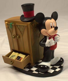 A Rare Disney Arts Mickey Mouse Trinket Box by Costa Alevezos.