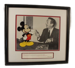 A Cast Member Exclusive Mickey Mouse and Walt Disney Sericel.