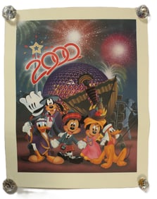 A Cast Member Exclusive Walt Disney World Millennium Celebration Lithographic Reproduction.